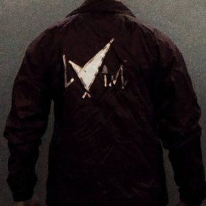 Men's Medium Maroon Bomber Jacket Street Fashion